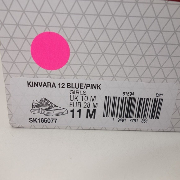 NEW Saucony Kinvara 12 Sneakers Lace Up Running Shoes Blue Pink Girl's 11 - Picture 11 of 11